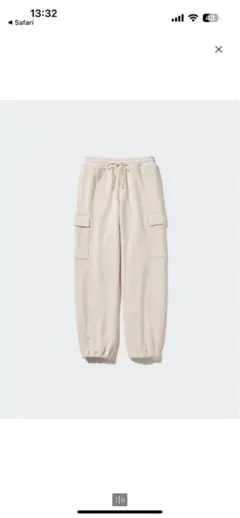 ユニクロ スウェットカーゴパンツ 01 オフホワイト