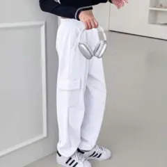 【新品】カーゴ スウェットパンツ ジョガーパンツ グレー 韓国ファッション