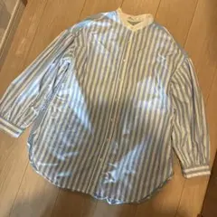 AMERICAN HOLIC 青白ストライプ Mサイズ 長袖シャツ