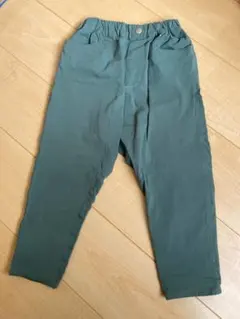 110cm オリーブグリーン.カーキ　ゴムウエスト 長ズボン