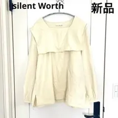 新品 SilentWorth セーラーカラー 長袖 ブラウス アイボリー M