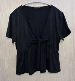 SHEIN CURVE 【OXL】ブラック ブラウス カジュアル シンプル 古着のサムネイル
