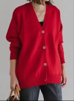 専用です！BONJOUR SAGAN ダンボールニットカーディガン レッド