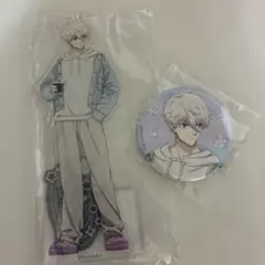 ブルーロック　コラボカフェ本舗　アクリルスタンドトレーディング缶バッジ　凪誠士郎