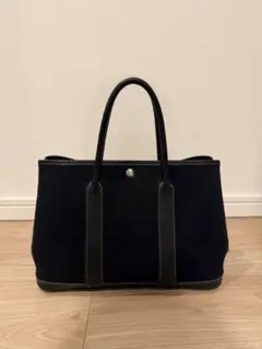 【補修あり】エルメス　ガーデンパーティー　TPM ブラック／仕切り付き