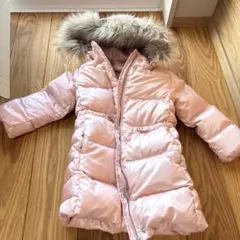 GAP ピンク 中綿コート 100cm ファー付き
