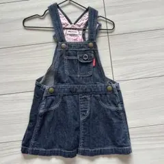 miki HOUSE ダークデニム オーバーオール