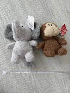 【匿名発送】GUND ぬいぐるみ ゾウ サル 2体セット