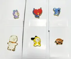 BT21 ランダムメタルピンバッジセット　6個　美品中古