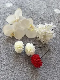 ウェディング ヘッドドレス 花セット