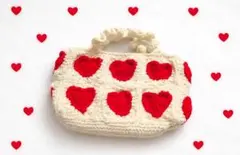 ハート模様のグラニースクエアバック