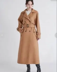 iCB✨極美品 カシミヤ混ウールトレンチコート ブラウン サイズ4(M