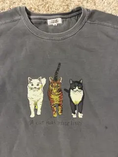 ⭐︎ ユニフォームエクスペリメント/猫スウェット/M