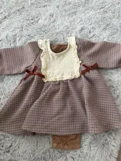 ブランシェス チェックロンパース