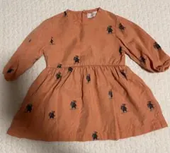 オレンジワンピース　9M TINYCOTTONS