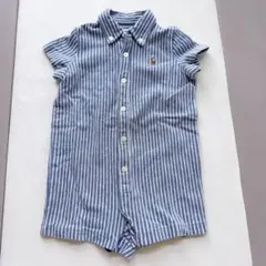 ポロ・ラルフ・ローレン ストライプロンパース　6M 70cm