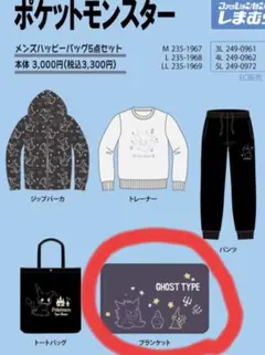 新品未開封　しまむら　ポケモン　福袋　メンズハッピーバッグ　ブランケット