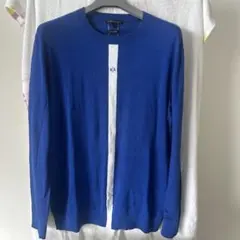 ARMANI EXCHANGE コットンカシミヤ ニット ブルー Lのサムネイル