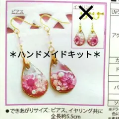 ハンドメイドキット　UVレジンアクセサリー（ピアス）