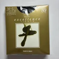 Kanebo excellence タイツ M-L ピュアブラック 80デニール