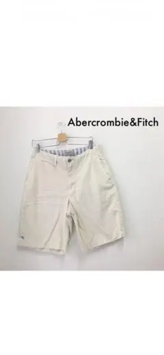 Abercrombie&Fitch＊ホワイトベージュ＊ワンポイント＊ハーフパンツのサムネイル
