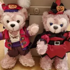2016年ハロウィン ダッフィー＆シェリーメイ ぬいぐるみバッジ