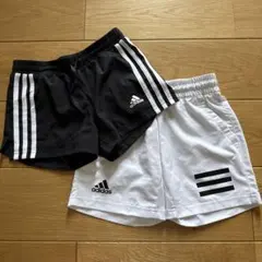 adidas ショートパンツ 120cm 黒/白