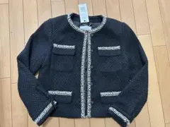 タグ付き未使用✨23区 LINTON ツイードノーカラージャケット 大きい