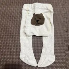 BabyGap クマさんタイツ ホワイト クリーム色 0-12Ｍ