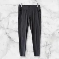 UNIQLO/リブ編み ダークグレー レギンスパンツ リラックス ポケット付き