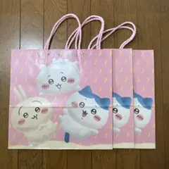 ちいかわ×東京ばな奈　コラボショッパー　紙袋　3枚セット　ピンク色