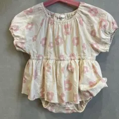 デイジー柄 ＊ ロンパース 70cm~80cm