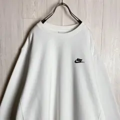 NIKE ナイキ 刺繍ロゴ ワンポイント スウェット トレーナー ホワイト XL