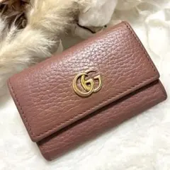 GUCCI グッチ GGマーモント 6連キーケース レザー ピンク