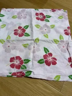 ハイビスカス花柄枕カバー綿100% 44×86cm