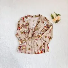 INGEBORG　インゲボルグ　花柄　ブラウス　ボウタイ　シャツ
