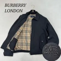 K612 M バーバリーロンドン ノバチェック柄 ブルゾン ブラック メンズ