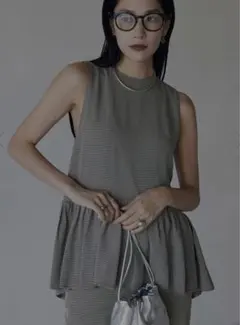 【新品未使用】アメリヴィンテージHOUNDSTOOTH PEPLUM TOPのサムネイル