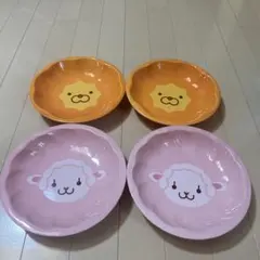 ミスタードーナツ ポンデライオン＆子羊　カレー皿　4点のサムネイル