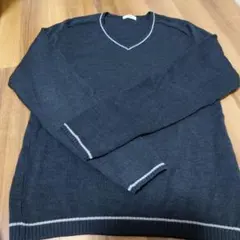 COMME CA Vネックニット グレーブラック　ＬSizeのサムネイル