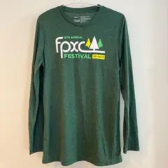 ビッグリバー プリント クルーネック 長袖 Tシャツ【S】緑 普段着のサムネイル