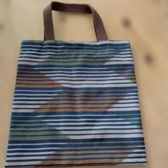 ボーダー柄 トートバッグ 和風 手提げ袋 ハンドメイド カバン