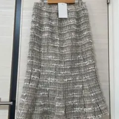 CELFORD ツイード プリーツスカート ひざ丈のサムネイル