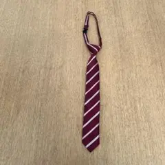 COMME CA ISM バーガンディ ストライプ ネクタイ LL