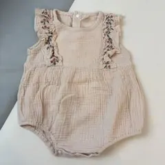 SHEIN ベージュ フリルロンパース 3-6M / 60-70cm