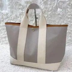 TOPKAPI トプカピ スコッチグレイン ネオレザー A4トートバッグ グレー