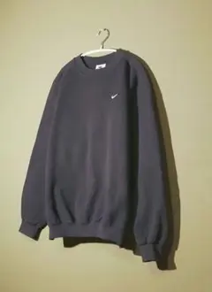 90s NIKE USA製 ワンポイント スウェット ネイビー(ナス紺)