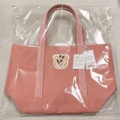 ラブラリーバイフェイラー オールドテディワッペントートバッグ 小サイズ ピンク