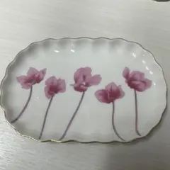 【香蘭社】花柄楕円形皿 約20cm 1枚