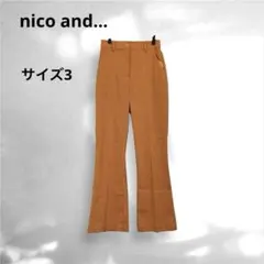 nico and...ニコアンド　 チェック柄 フレア　カジュアルパンツ　M